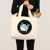 Schattigee Narwhal Eenhoorn van het Zee Grote Tote Bag (Voorkant (product))