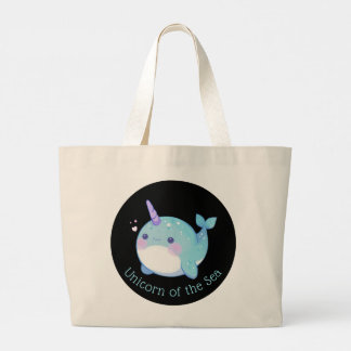 Schattigee Narwhal Eenhoorn van het Zee Grote Tote Bag
