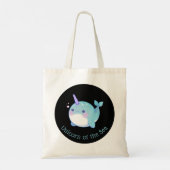 Schattigee Narwhal Eenhoorn van het Zee Tote Bag (Achterkant)