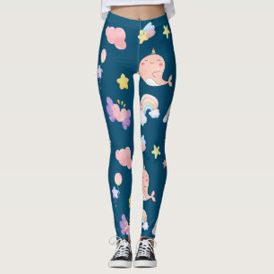 Schattigee Narwhal Fish Eenhoorn Rainbow zee meisj Leggings