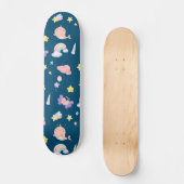 Schattigee Narwhal Fish Eenhoorn Rainbow zee meisj Persoonlijk Skateboard (Voorkant)