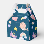 Schattigee Narwhal Fish Eenhoorn Regenboog zee Ver Bedankdoosjes (Achterkant)