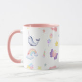Schattigee Narwhal Fish Eenhoorn Regenboog zee Ver Mok (Links)