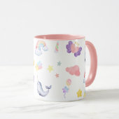 Schattigee Narwhal Fish Eenhoorn Regenboog zee Ver Mok (Voorkant rechts)