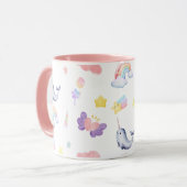 Schattigee Narwhal Fish Eenhoorn Regenboog zee Ver Mok (Voorkant links)