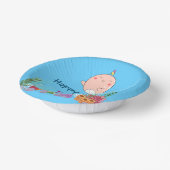 Schattigee Narwhal Fish Eenhoorn Whale zee Verjaar Papieren Kommen (Gebogen)