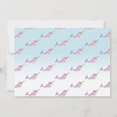 Schattigee Narwhal regenboog baby douche uitnodigi Kaart (Achterkant)