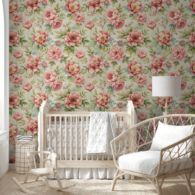 Schattigee  Natuur Floral Ephemera Behang (Kinderen)