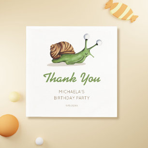 Schattigee Natuur Snail verjaardagsfeestje Servet