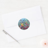 Schattigee Natuur Yellow Birds Ronde Sticker (Envelop)