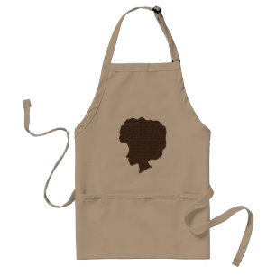 Schattigee natuurlijke Afro Silhoutte Standaard Schort