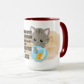 Schattigee Naughty Cat Humor Quote kitty Cat Graph Mok (Voorkant rechts)