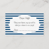 Schattigee nautische alligator Baby shower luier l Informatiekaartje (Achterkant)