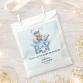 Schattigee nautische blauwe boot teddybeer jongen  bedankzakje (Geknipt)