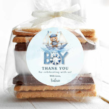 Schattigee nautische blauwe boot teddybeer jongen 