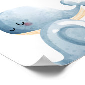 Schattigee Nautische Boot Baby shower Welkom Poster (Hoek)