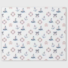 Schattigee nautische en coquette infusie! cadeaupapier