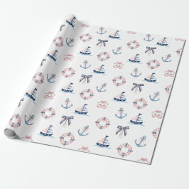 Schattigee nautische en coquette infusie! cadeaupapier