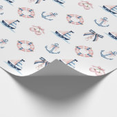 Schattigee nautische en coquette infusie! cadeaupapier (Hoek)