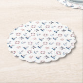 Schattigee nautische en coquette infusie! kartonnen onderzetters (Gekanteld)