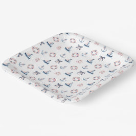 Schattigee nautische en coquette infusie! papieren bordje