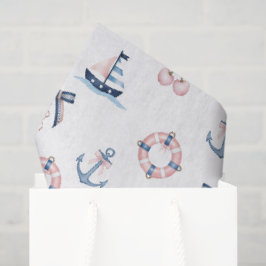 Schattigee nautische en coquette infusie! tissuepapier