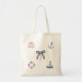 Schattigee nautische en coquette infusie tote bag