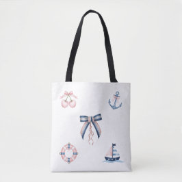 Schattigee nautische en coquette infusie tote bag