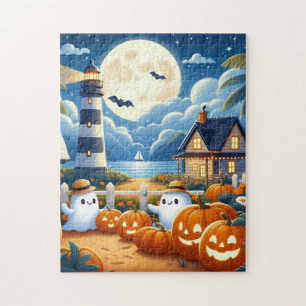 Schattigee, nautische / kust Halloween-spook / pom Legpuzzel