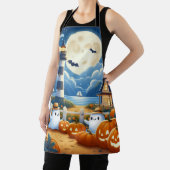 Schattigee, nautische / kust Halloween-spook / pom Schort (Insitu)