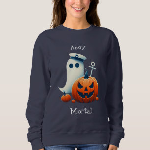 Schattigee, nautische / kust Halloween spook / pom Trui
