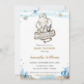 Schattigee Nautische Olifant Ahoy Het is een Boy B Kaart (Voorkant)