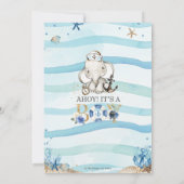 Schattigee Nautische Olifant Ahoy Het is een Boy B Kaart (Achterkant)