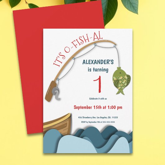 Schattigee nautische visboot Eerste Verjaardag Kaart