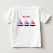 Schattigee nautische zeilboot gepersonaliseerde Ki (Achterkant)