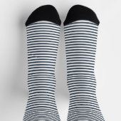 Schattigee Navy blauw en wit gestreepte Sokken (Top)
