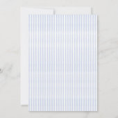 Schattigee Navy Blue Beer Stripe Baby shower Kaart (Achterkant)