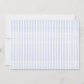 Schattigee Navy Blue Elephant Stripe Baby shower Kaart (Achterkant)