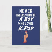 Schattigee Navy Blue KPOP Kaarten voor jongens voo (Voorkant)