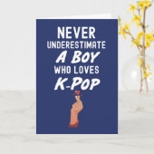 Schattigee Navy Blue KPOP Kaarten voor jongens voo (Gele Bloem)