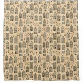 Schattigee Nederlandse Huizen - Amsterdamse patroo Douchegordijn (Voorkant)