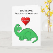 Schattigee neef zoontje 1e verjaardag dinosaurus K Kaart (Gele Bloem)