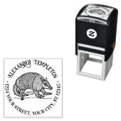 Schattigee negen gebandeerde Armadillo naam retour Zelfinktende Stempel (In situ)
