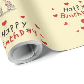 Schattigee Nelly op blond cadeaupapier (Rol Hoek)