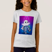 Schattigee Neon Glow Ghost Kinder T-shirt (Voorkant)