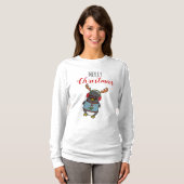 Schattigee Nerd Penguin Graphic | Lelijke kersttru T-shirt (Voorkant volledig)