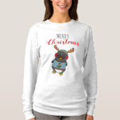 Schattigee Nerd Penguin Graphic | Lelijke kersttru T-shirt (Voorkant)
