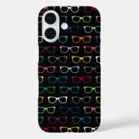 Schattigee Nerdy Hipster Brillen Patroon Kleurrijk