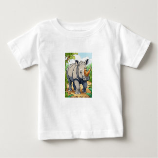 Schattigee neushoorn Cartoon-Sticker stijl Baby