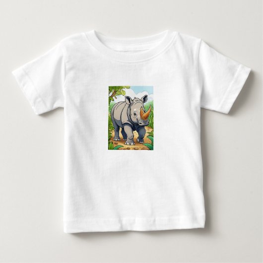 Schattigee neushoorn Cartoon-Sticker stijl Baby (Voorkant)